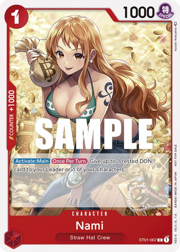 Nami (Tournament Pack Vol. 3) [Participant] - ST01-007 - (One Piece Promotion Cards)