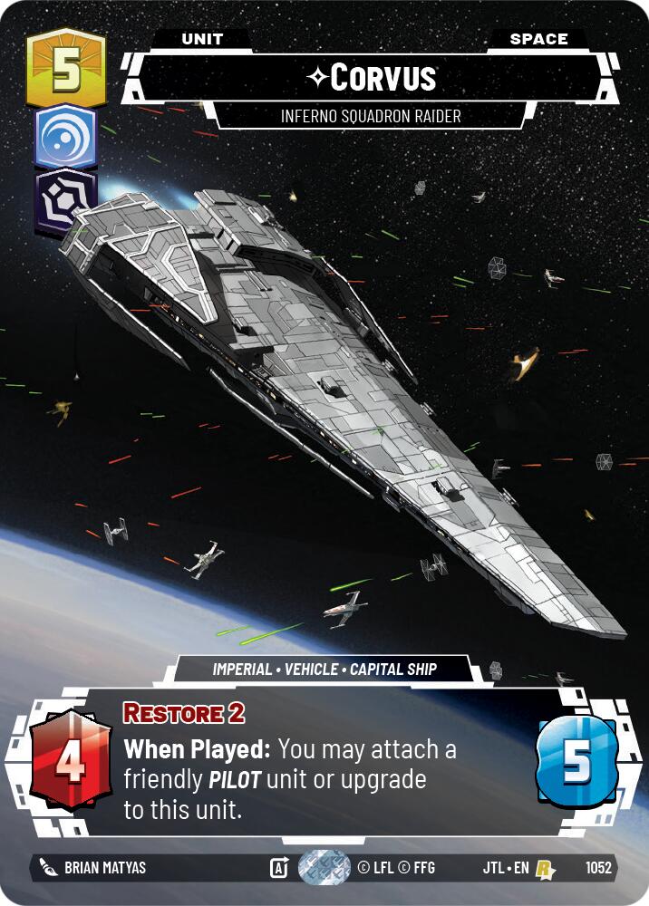 Corvus - Inferno Squadron Raider (Prestige Foil) - 1052 - (Jump to Lightspeed)