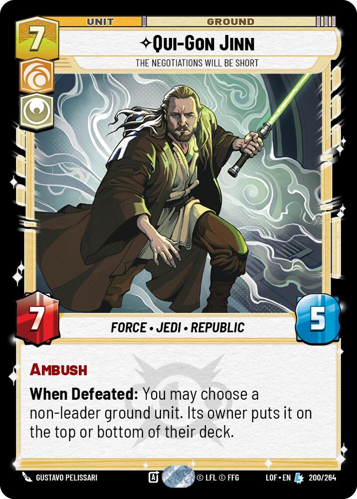 Qui-Gon Jinn - The Negotiations Will Be Short - 200/264 - (Legends of the Force)