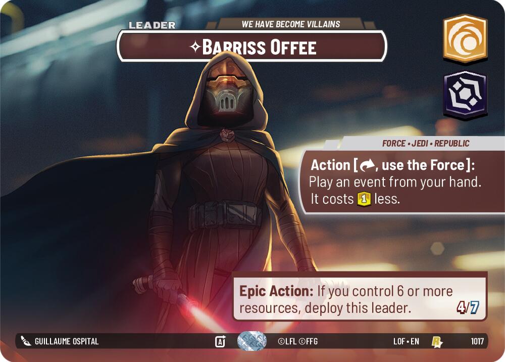 Barriss Offee - We Have Become Villains (Showcase) - 1017 - (Legends of the Force)