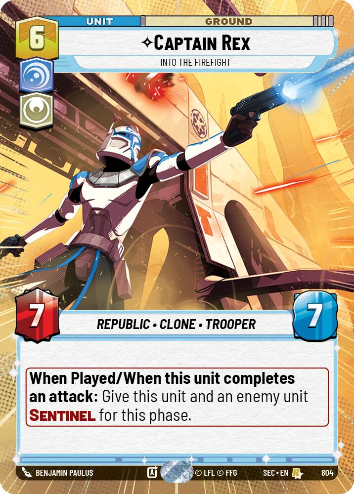 Captain Rex - Into the Firefight (Hyperspace Foil) - 804 - (Secrets of Power)