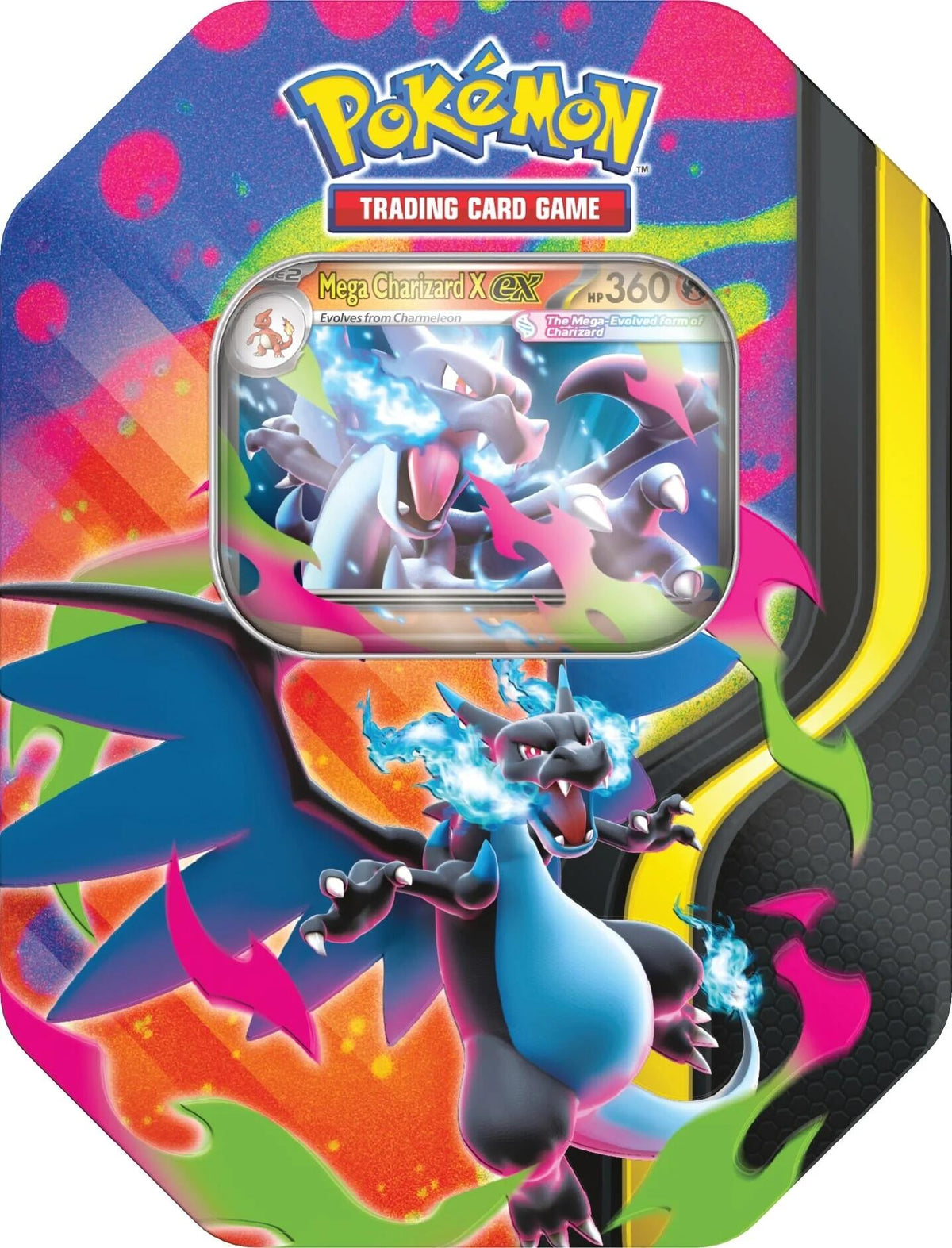 Pokemon TCG: Mega Charizard Tin (Mega Charizard X)