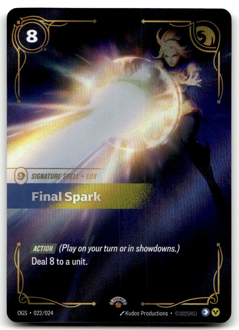 Riftbound Organized Play Promotional Cards - Final Spark 022/024
