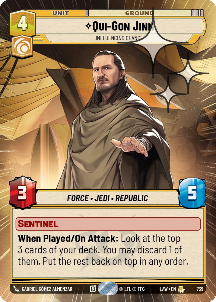 Qui-Gon Jinn - Influencing Chance (Hyperspace Foil) - 739 - (A Lawless Time)