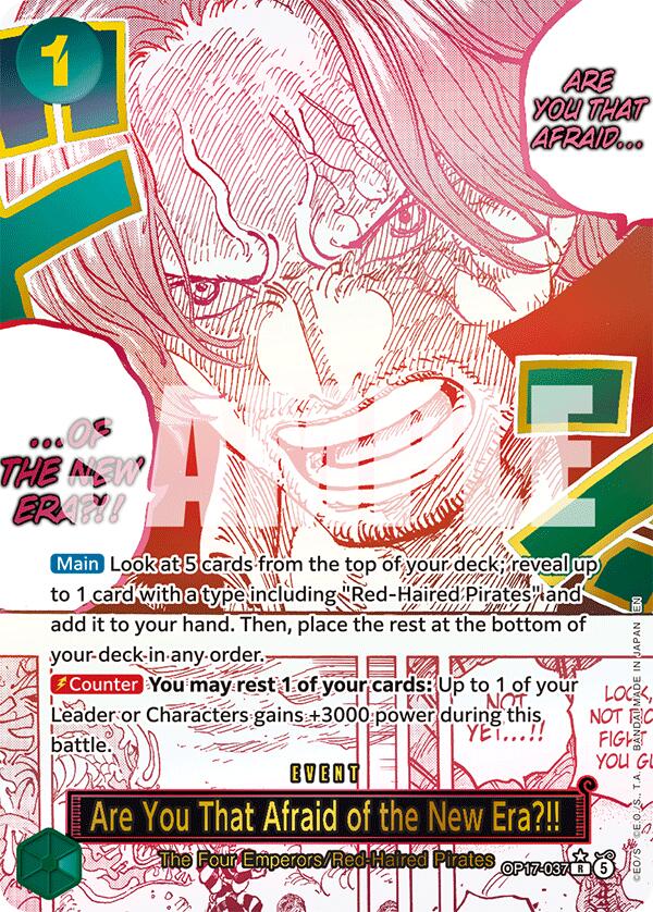 Are You That Afraid of the New Era?! (Alternate Art) - OP17-037