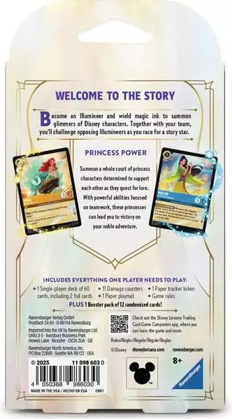Disney Lorcana: Fabled Starter Deck - Amber & Sapphire Ariel & Mulan